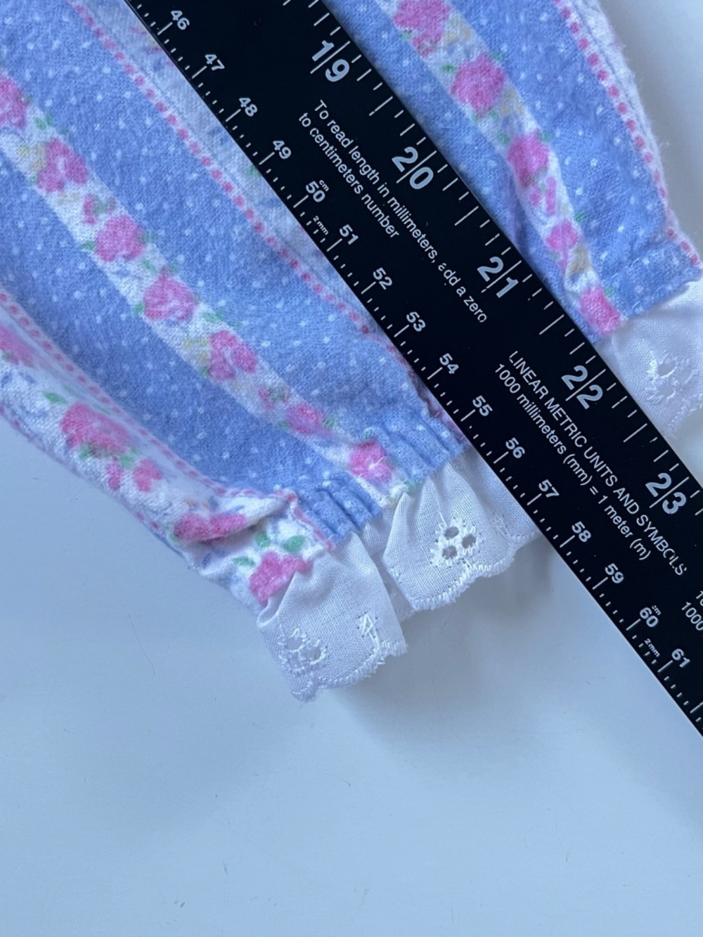 Lanz of Salzburg Tyrolean Nightgown Sz S Blue White Floral Cottagecore Granny - Picture 7 of 10